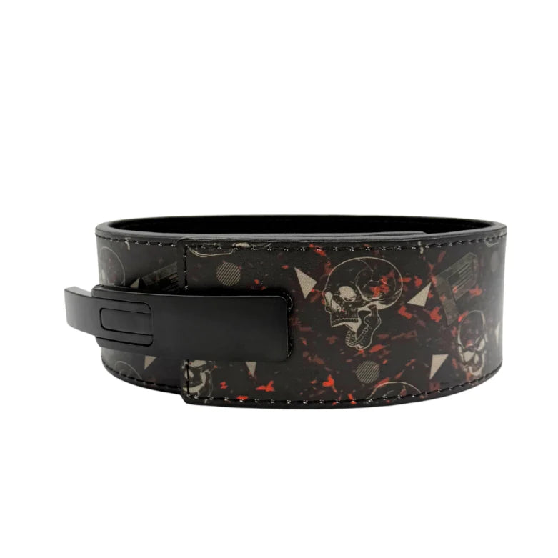 Aurex 4" 10mm Skull Lever Belt – Bold Design, Powerful Support
