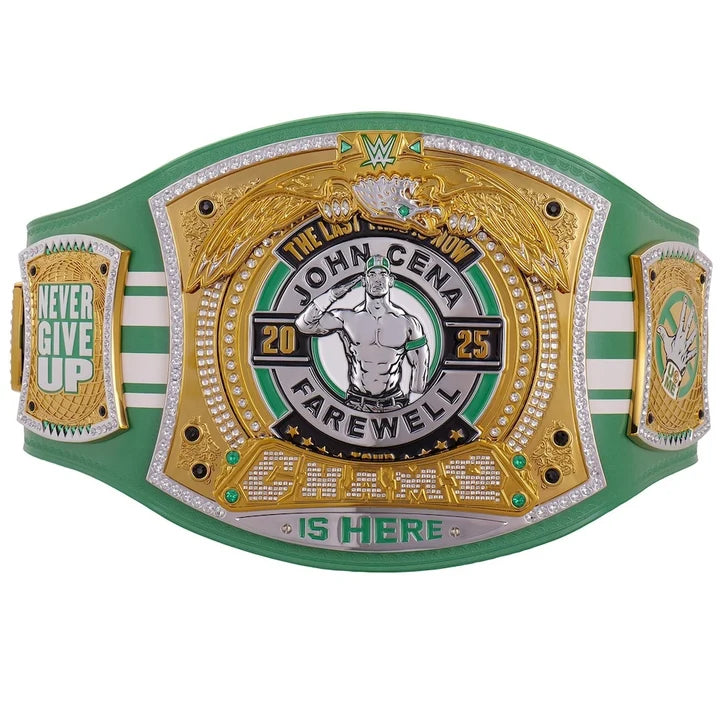John Cena Farewell Tour 2025 Boston Spinner Championship Replica Aurex Belt