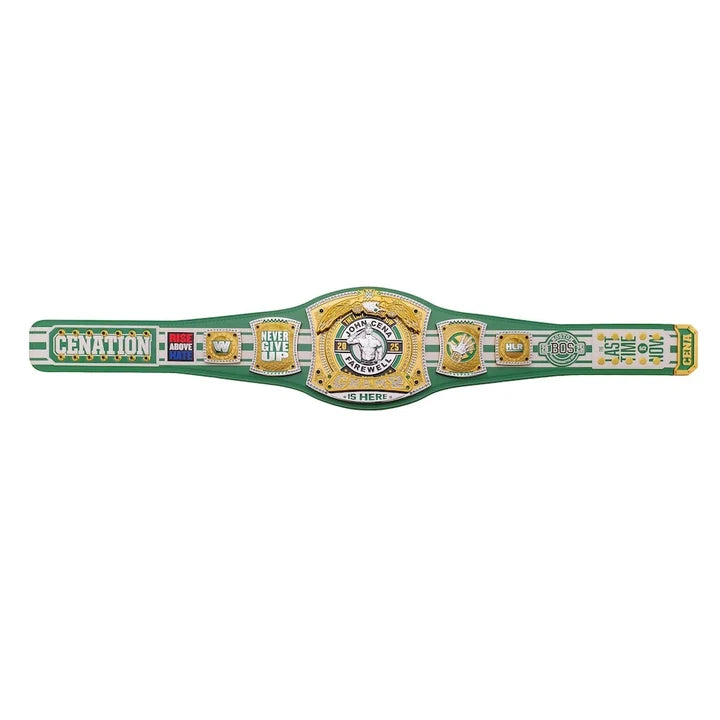 John Cena Farewell Tour 2025 Boston Spinner Championship Replica Aurex Belt