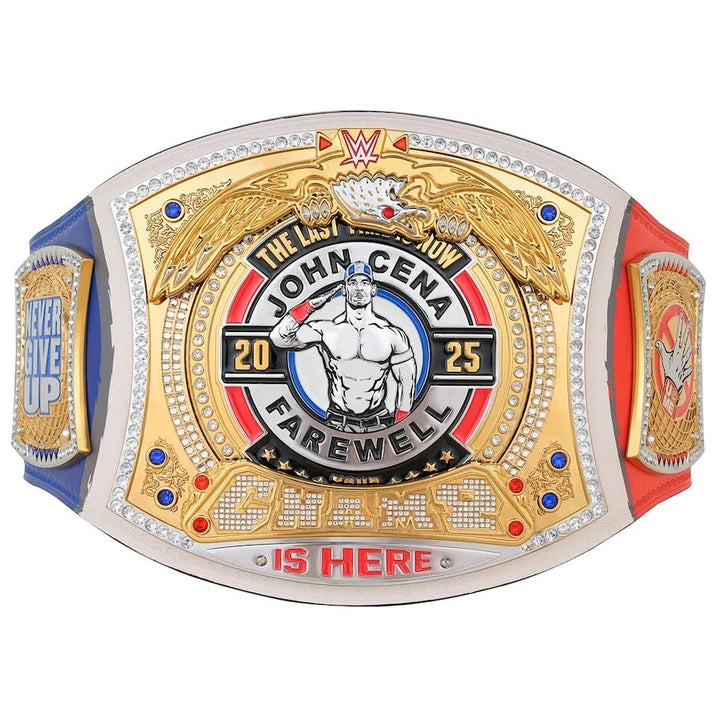 John Cena Farewell Tour 2025 Paris Spinner Championship Replica Aurex Belt
