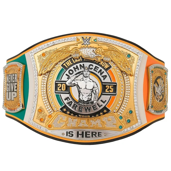 John Cena Farewell 2025 Dublin Spinner Championship Replica Title Aurex Belt